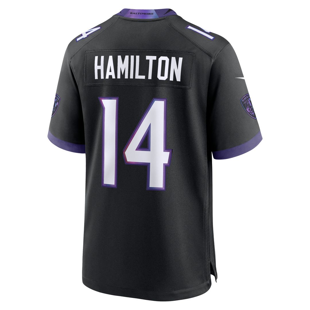 Men's Baltimore Ravens Kyle Hamilton Black Alternate