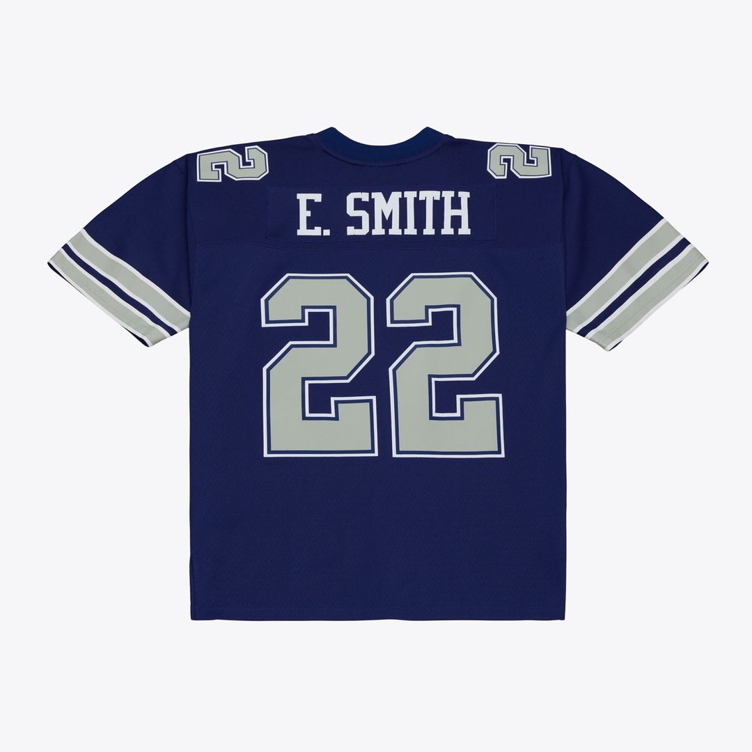 Men's Dallas Cowboys Emmitt Smith Navy Retired Legacy Replica Player Jersey