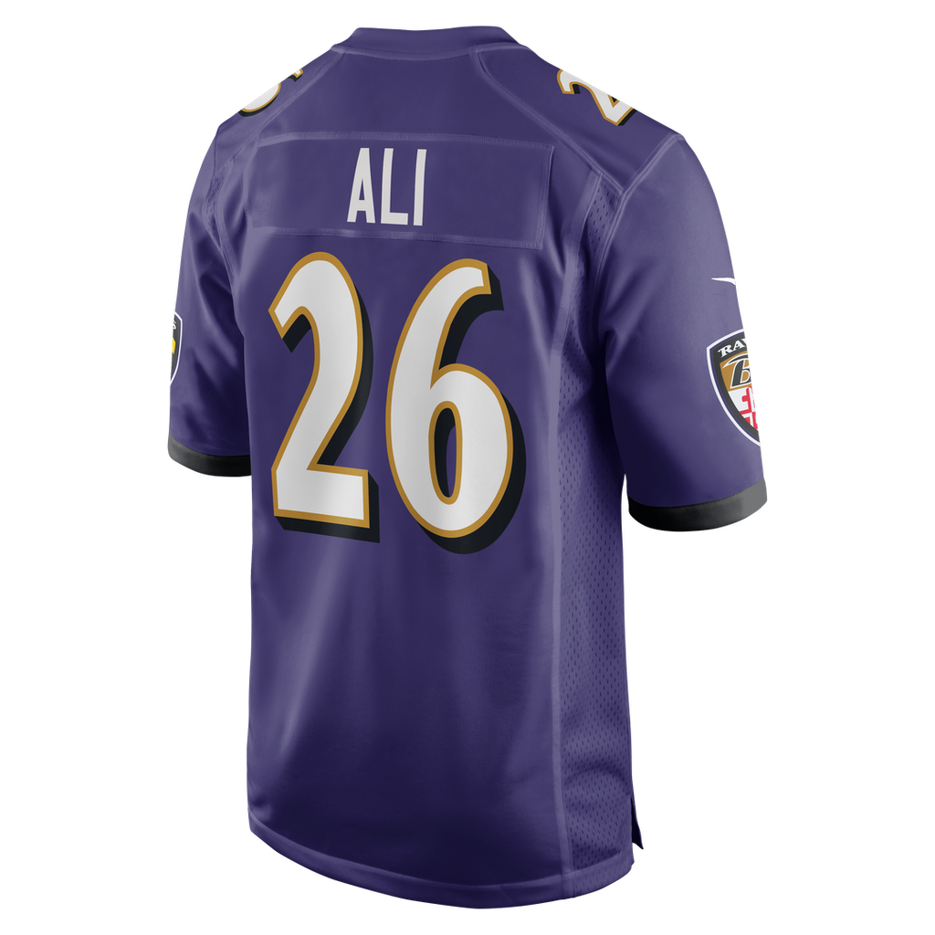 Men's Baltimore Ravens Rasheen Ali Purple Team