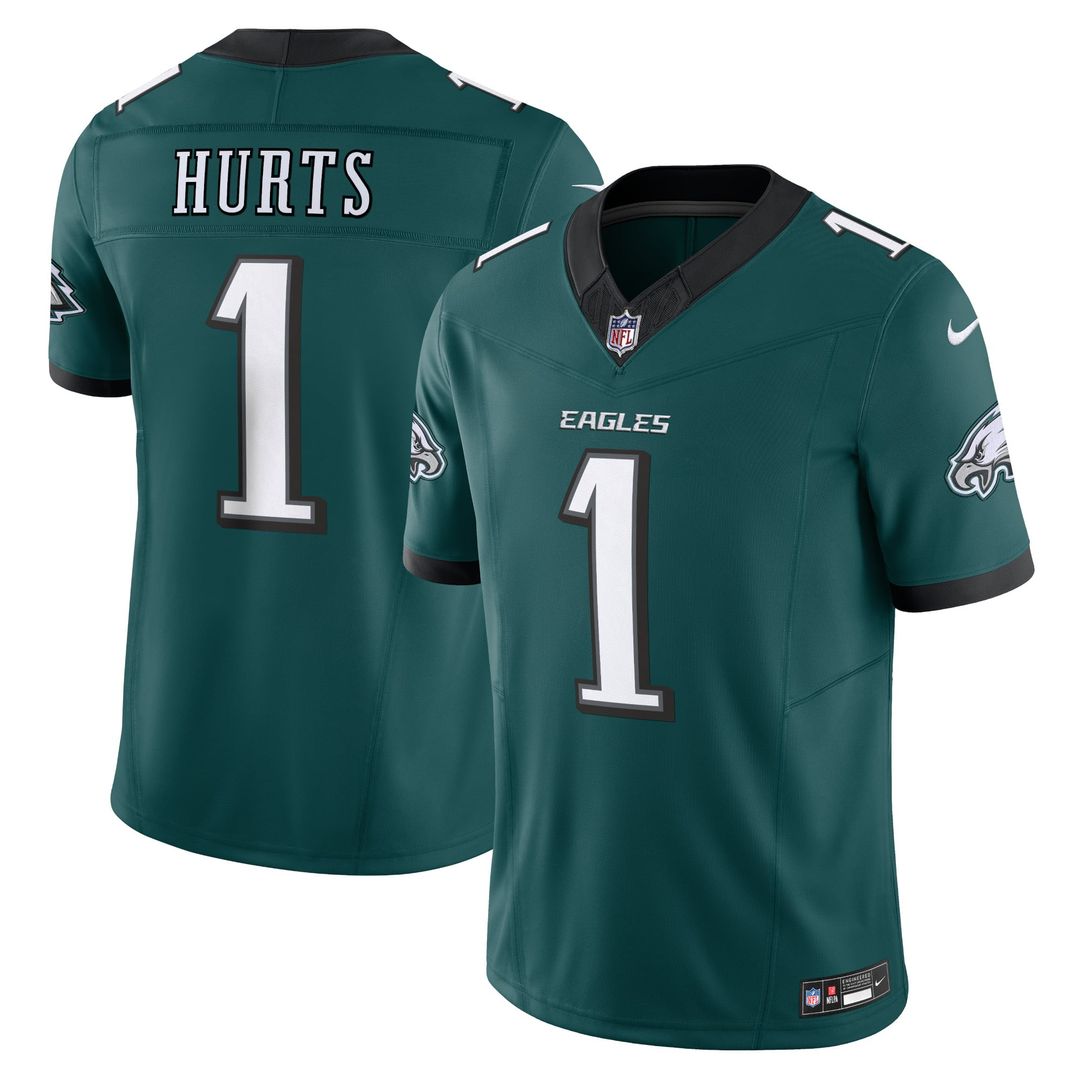 Men's Philadelphia Eagles Jalen Hurts Kelly Green Vapor F.U.S.E.