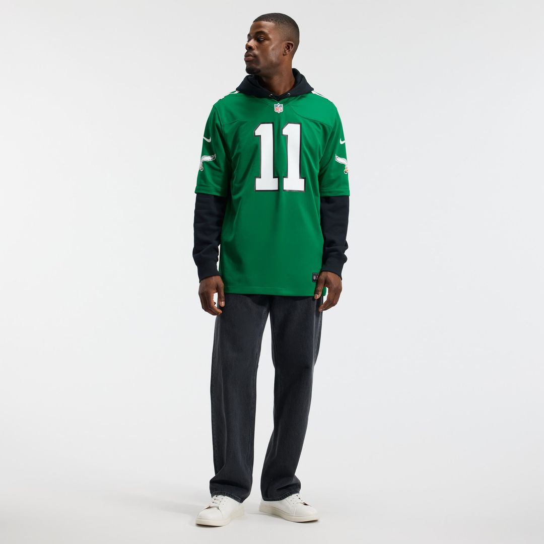 Men's Philadelphia Eagles A.J. Brown Kelly Green Alternate Game Player Jersey