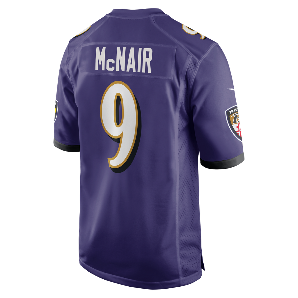 Men's Baltimore Ravens Steve McNair Purple Game Retired Player Jersey