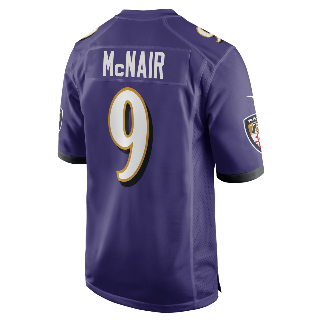 Men's Baltimore Ravens Steve McNair Purple Game Retired Player Jersey