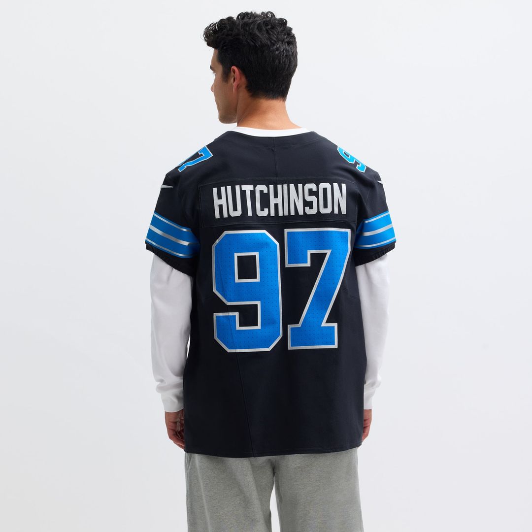 Men's Detroit Lions Aidan Hutchinson Black Alternate Vapor F.U.S.E. Elite Jersey