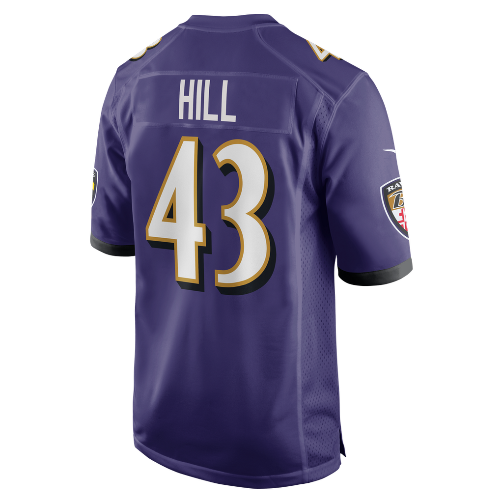 Men's Baltimore Ravens Justice Hill Purple