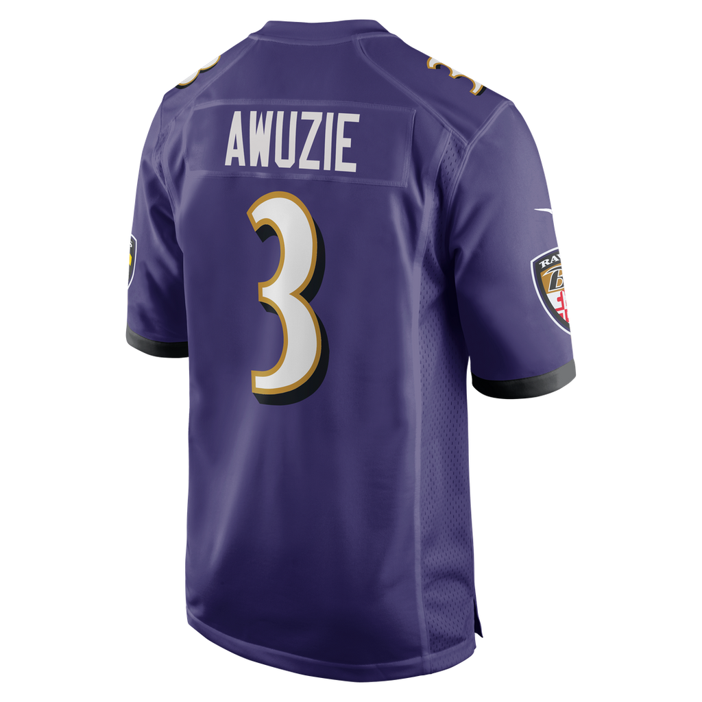 Men's Baltimore Ravens Chidobe Awuzie Purple Team