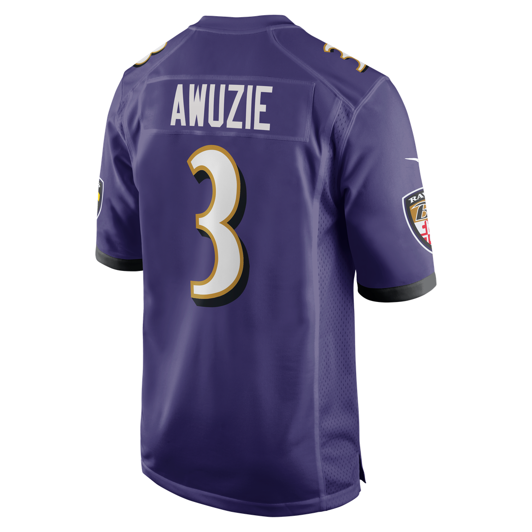 Men's Baltimore Ravens Chidobe Awuzie Purple Team