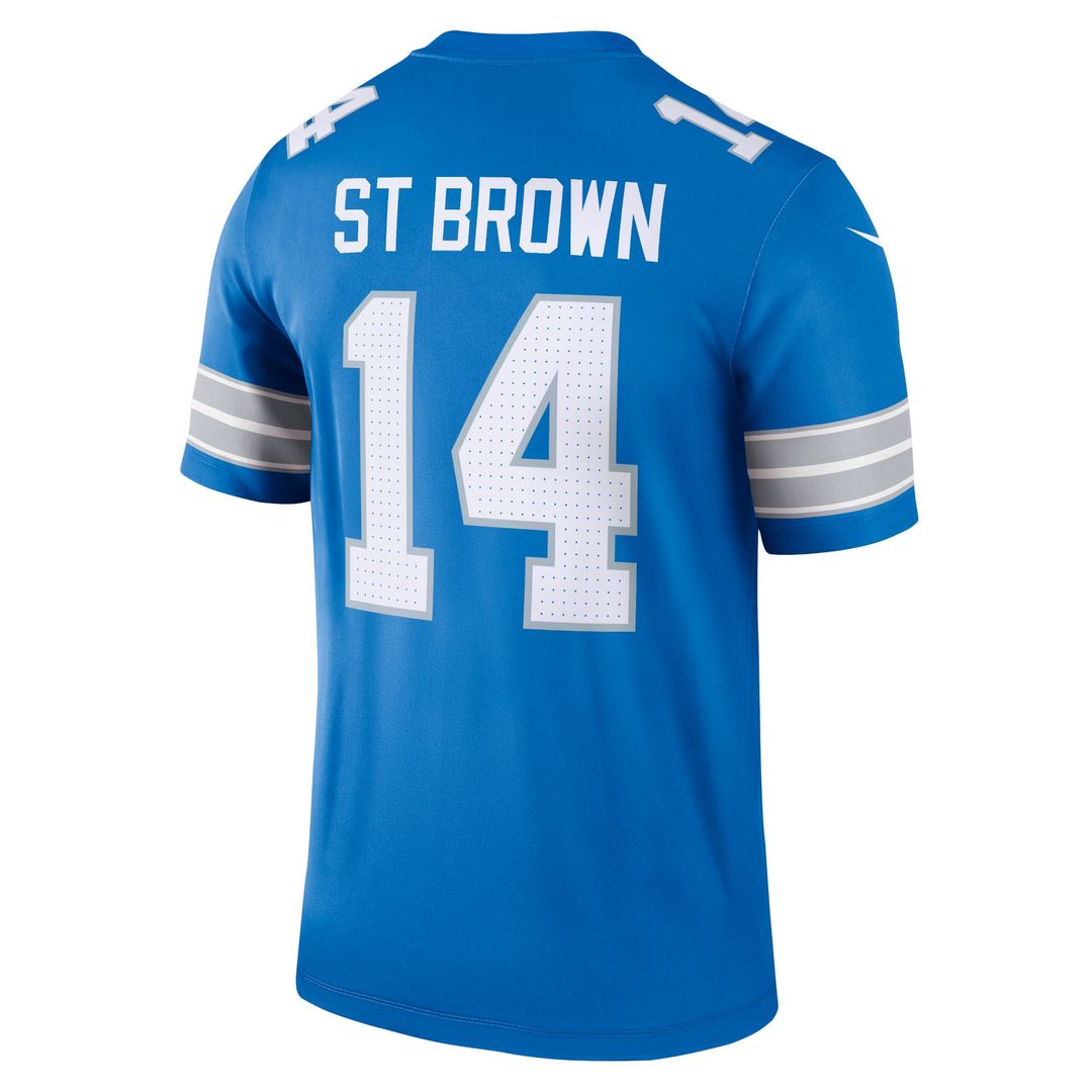 Men's Detroit Lions Amon-Ra St. Brown Blue Legend Player Performance Top