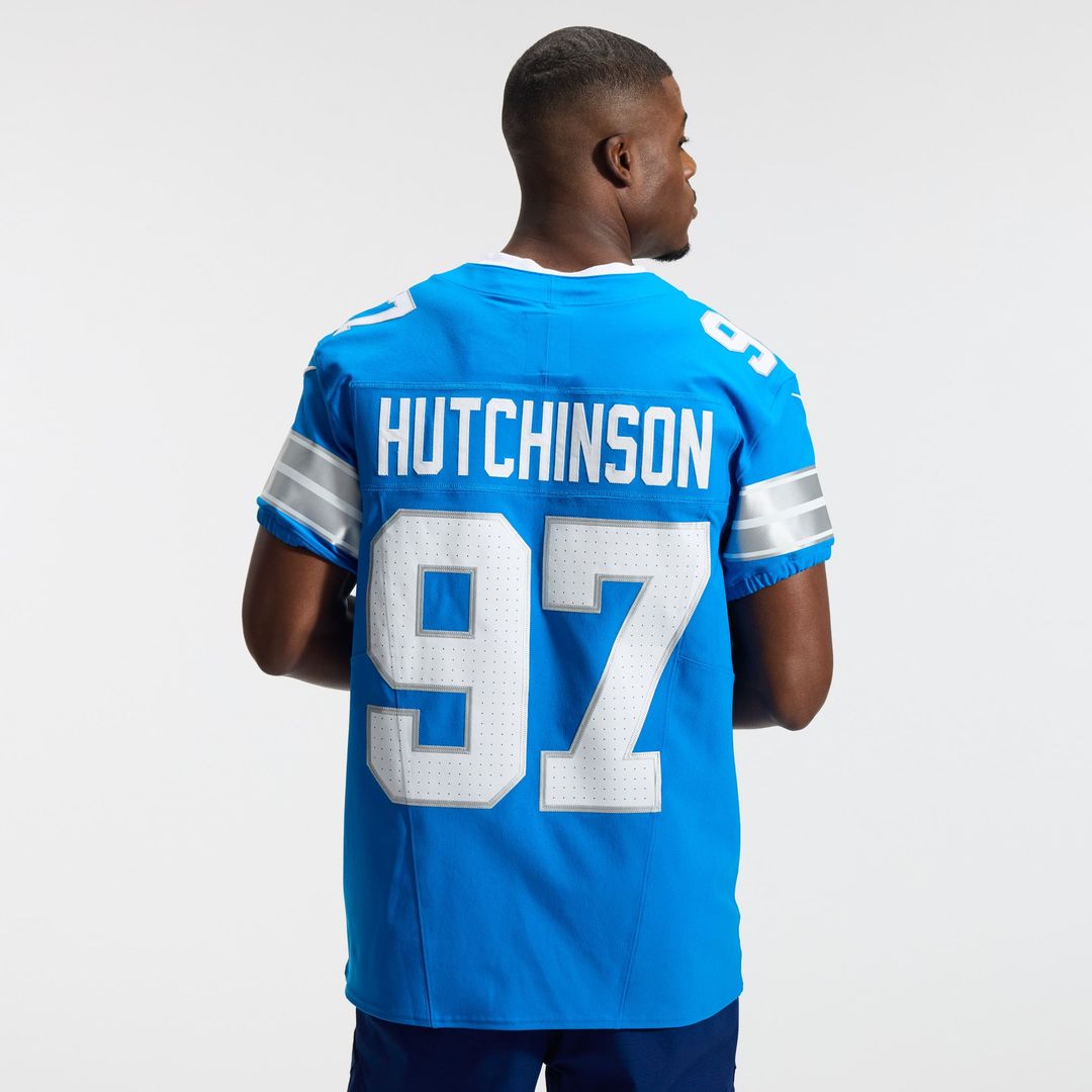 Men's Detroit Lions Aidan Hutchinson Black Alternate Vapor F.U.S.E. Elite Jersey