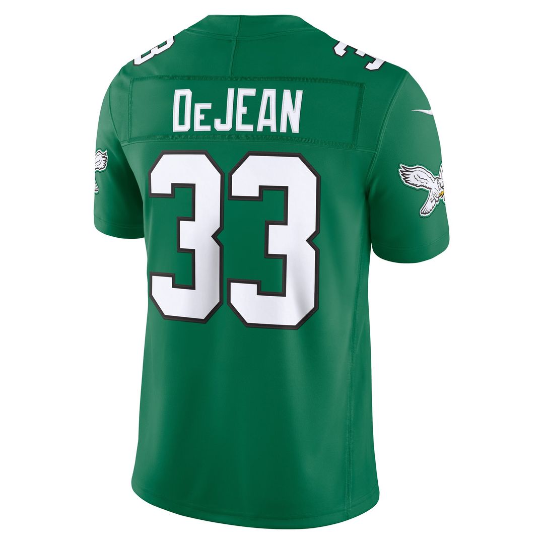 Men's Philadelphia Eagles Cooper DeJean Kelly Green Alternate Vapor F.U.S.E. Stitched