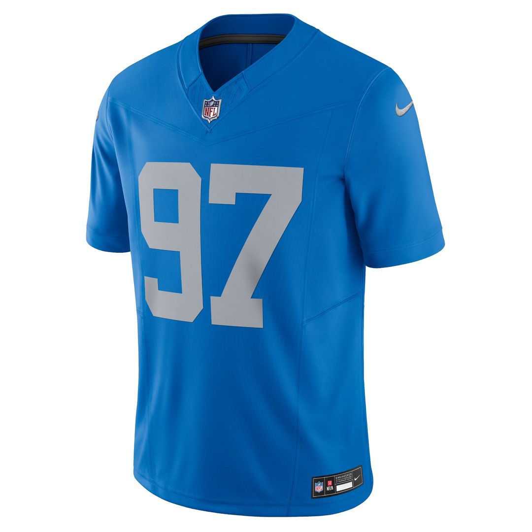 Men's Detroit Lions Aidan Hutchinson Blue Vapor F.U.S.E. Alternate