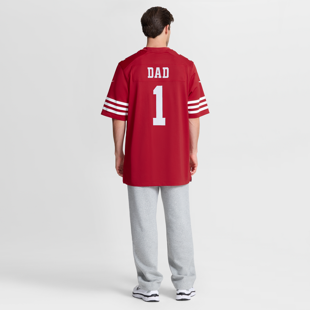 Men's San Francisco 49ers Number 1 Dad Scarlet