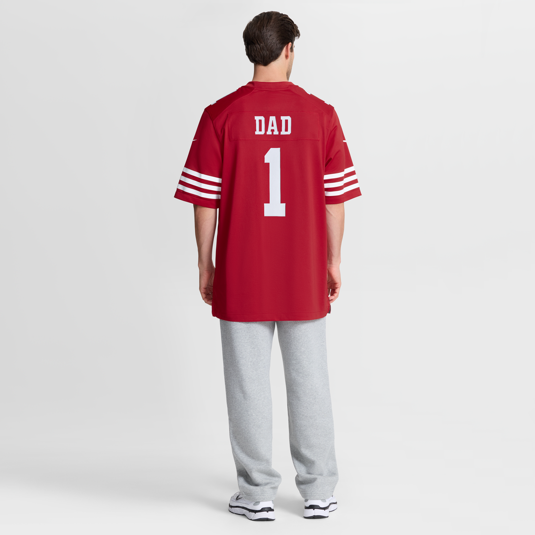 Men's San Francisco 49ers Number 1 Dad Scarlet