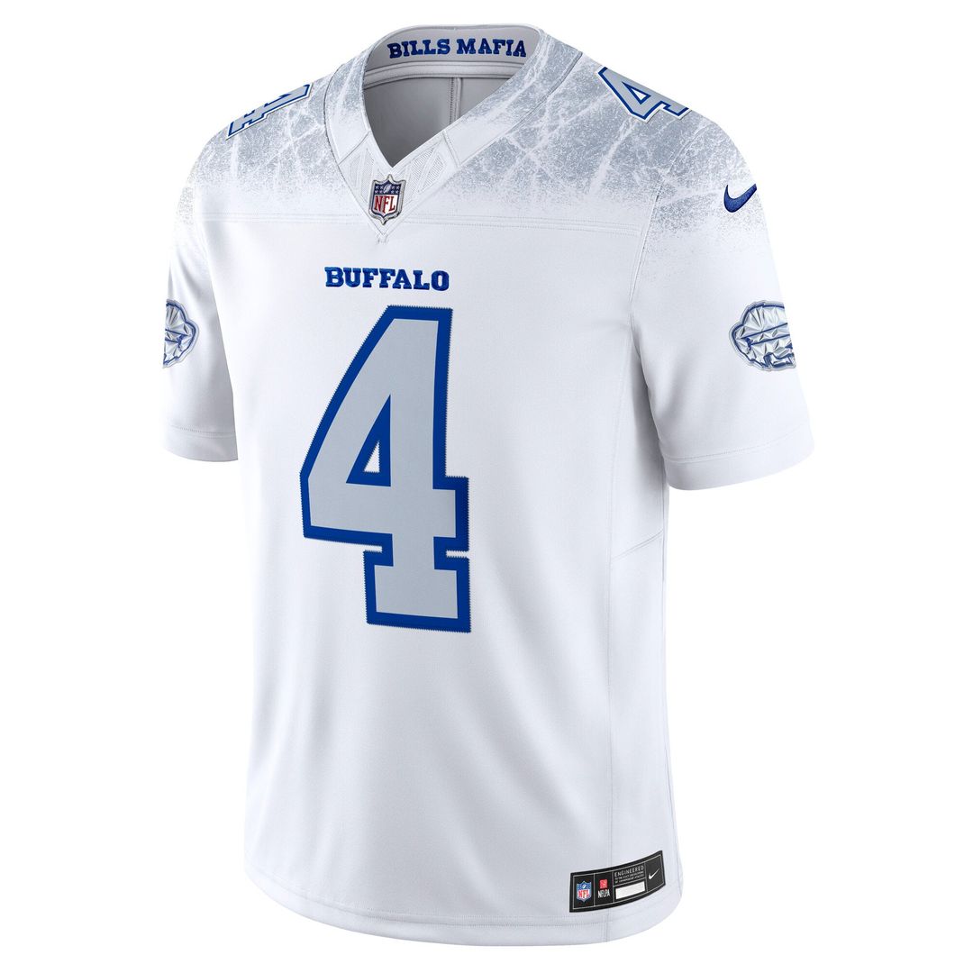 Men's Buffalo Bills James Cook III White Rivalries Collection Stitched