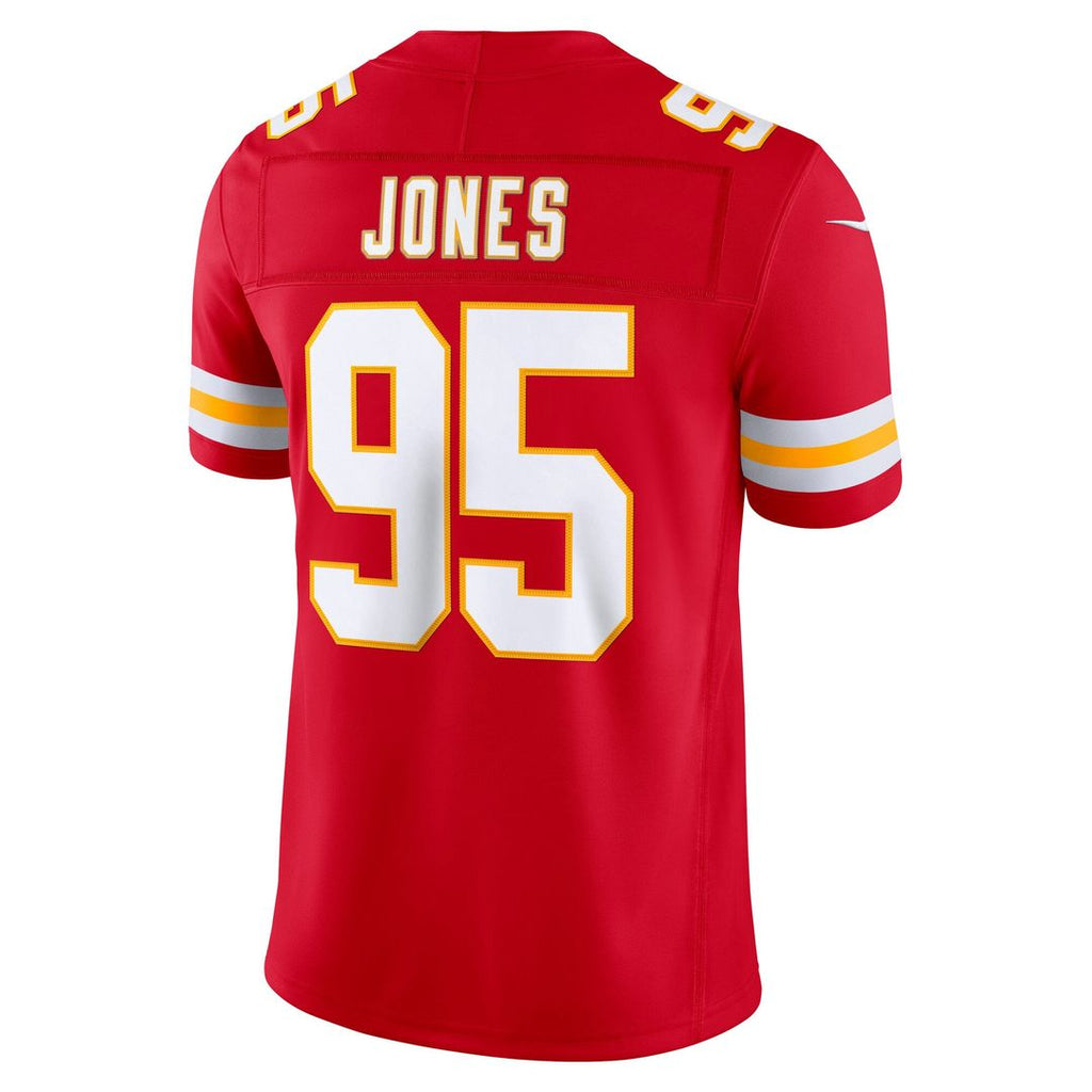 Men's Kansas City Chiefs Chris Jones Red Team Vapor F.U.S.E. Stitched