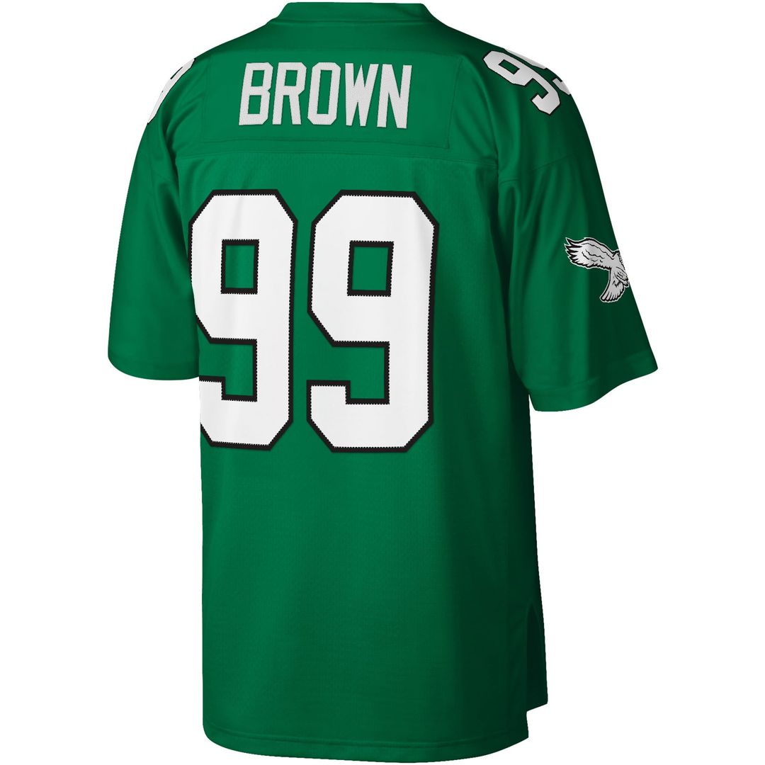 Men's Philadelphia Eagles Jerome Brown Kelly Green Legacy Replica Jersey