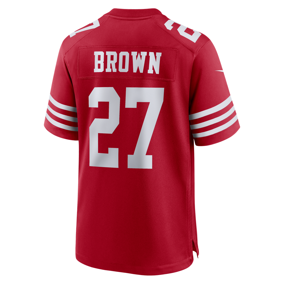 Men's San Francisco 49ers Ji'Ayir Brown Scarlet Team