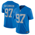 Men's Detroit Lions Aidan Hutchinson Blue Vapor F.U.S.E. Alternate
