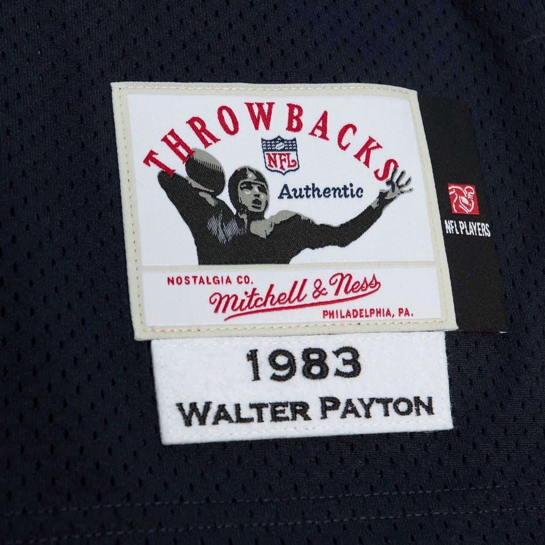 Men's Chicago Bears 1985 Walter Payton White Authentic Throwback Retired Player Jersey