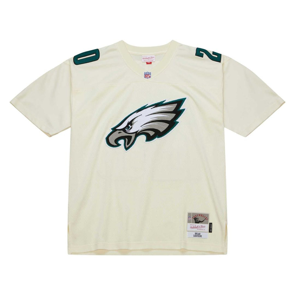 Men's Philadelphia Eagles Brian Dawkins Cream Chainstitch Legacy Jersey