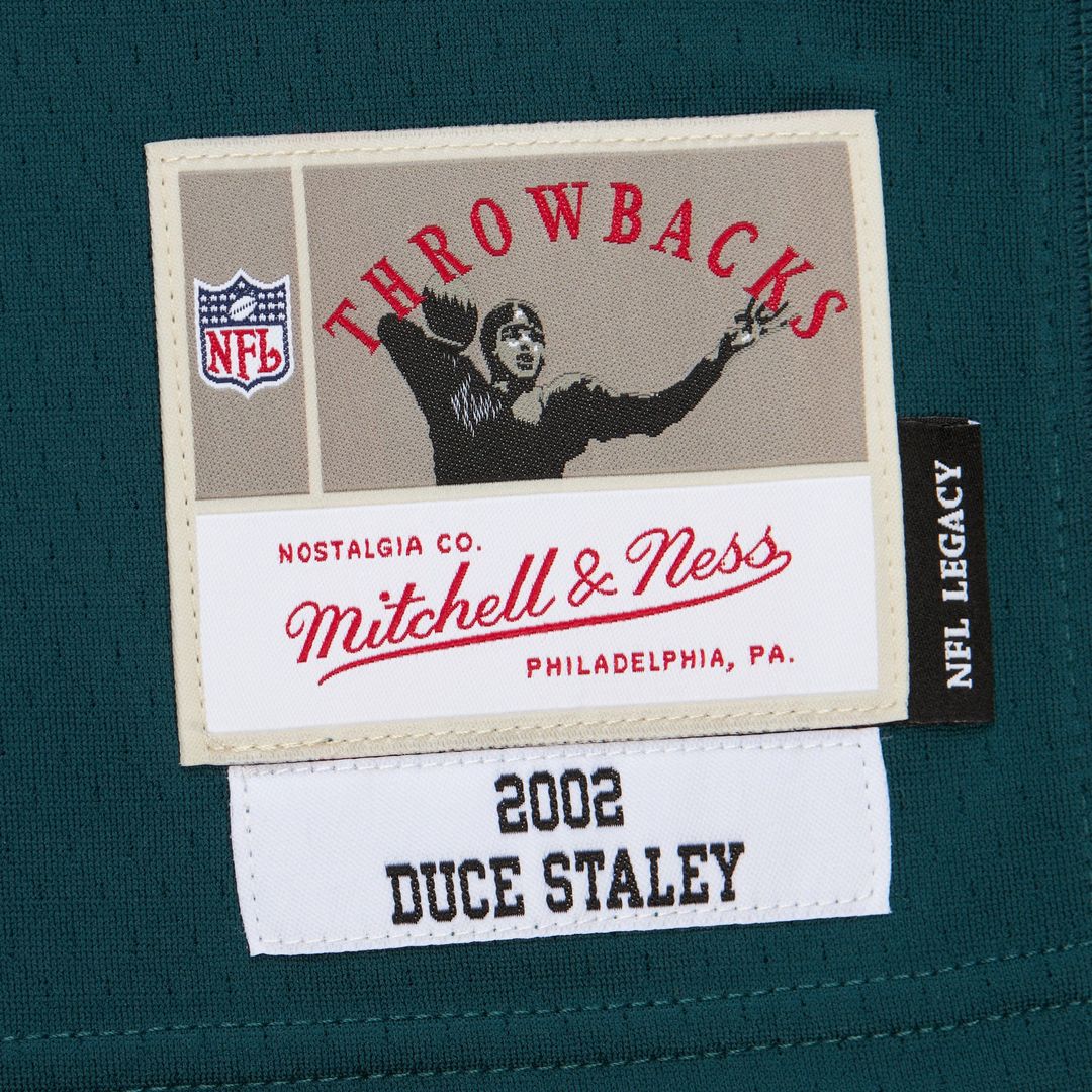 Men's Philadelphia Eagles Duce Staley Midnight Green 2002 Legacy Replica Jersey