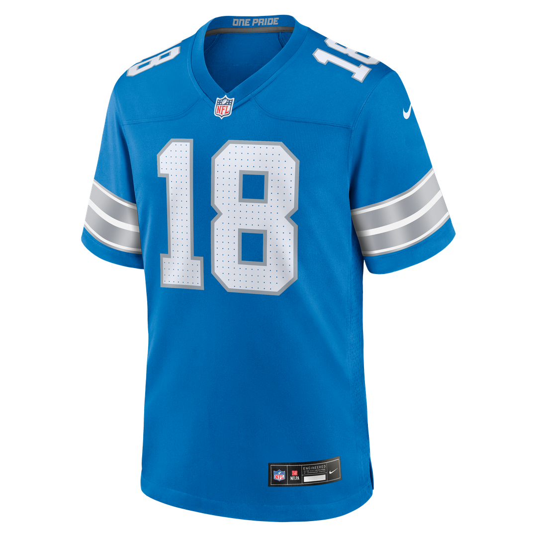 Men's Detroit Lions Isaac TeSlaa Black Alternate Game Player Jersey