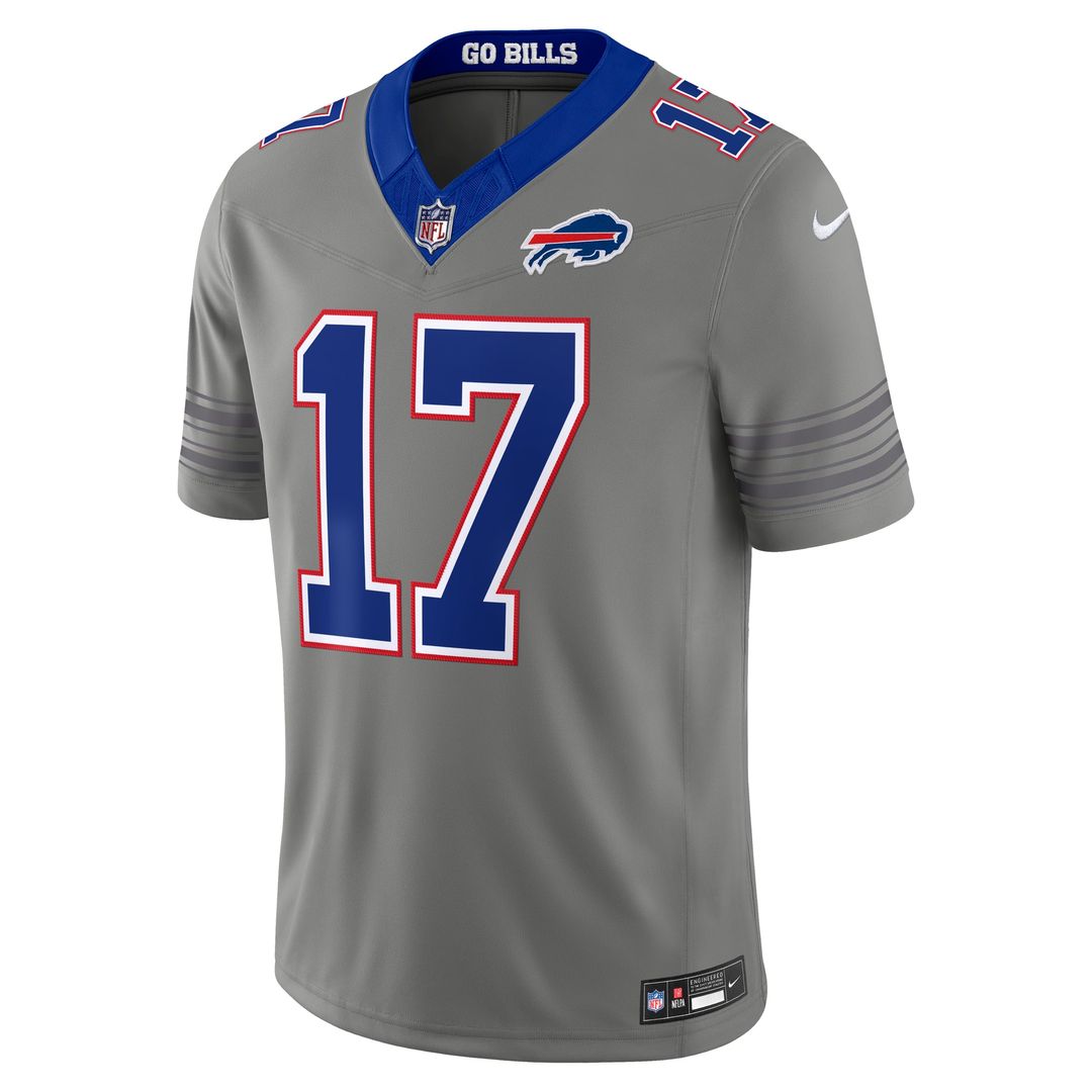 Men's Buffalo Bills Josh Allen Gray Nickel City Vapor F.U.S.E. Stitched