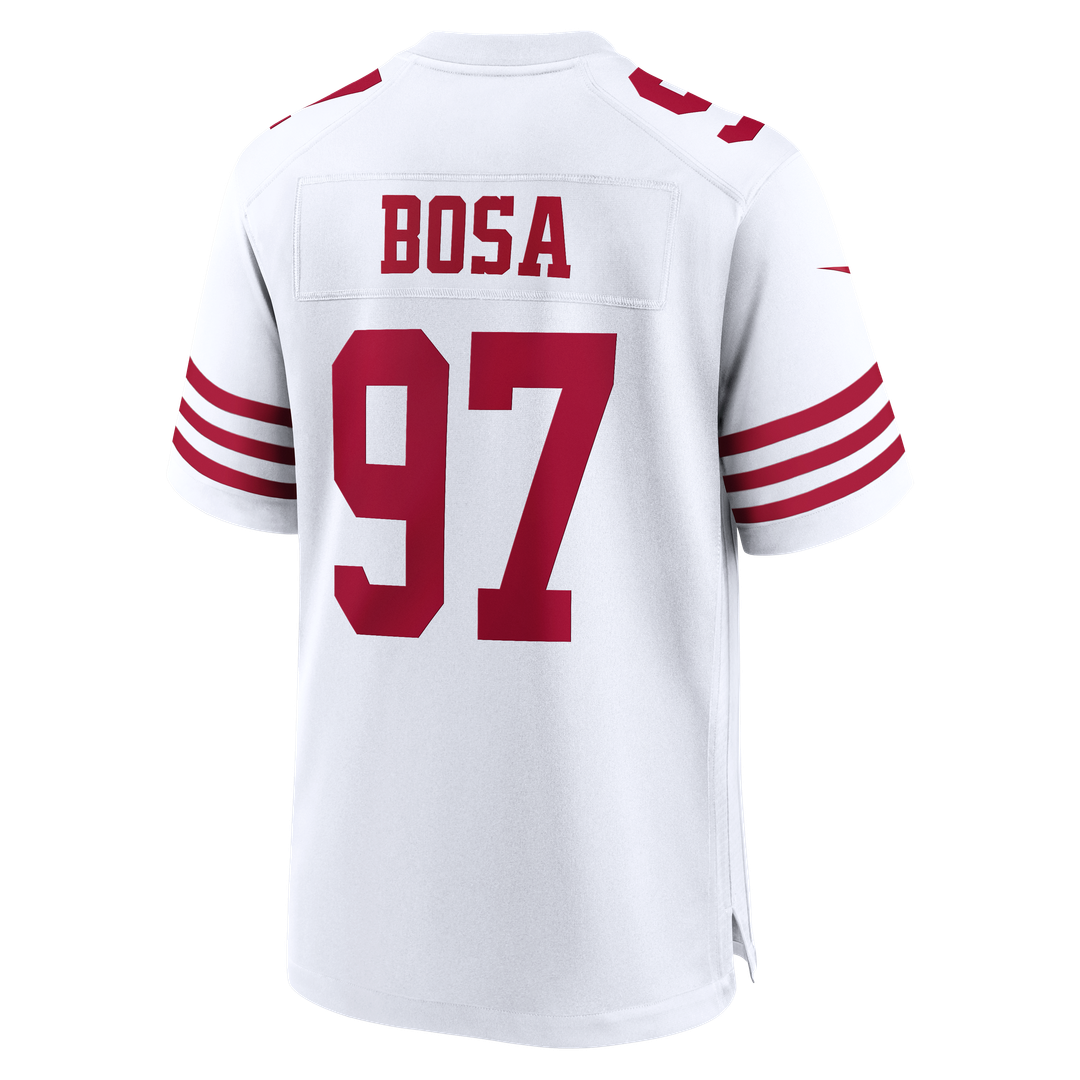 Men's San Francisco 49ers Nick Bosa White 80th Anniversary