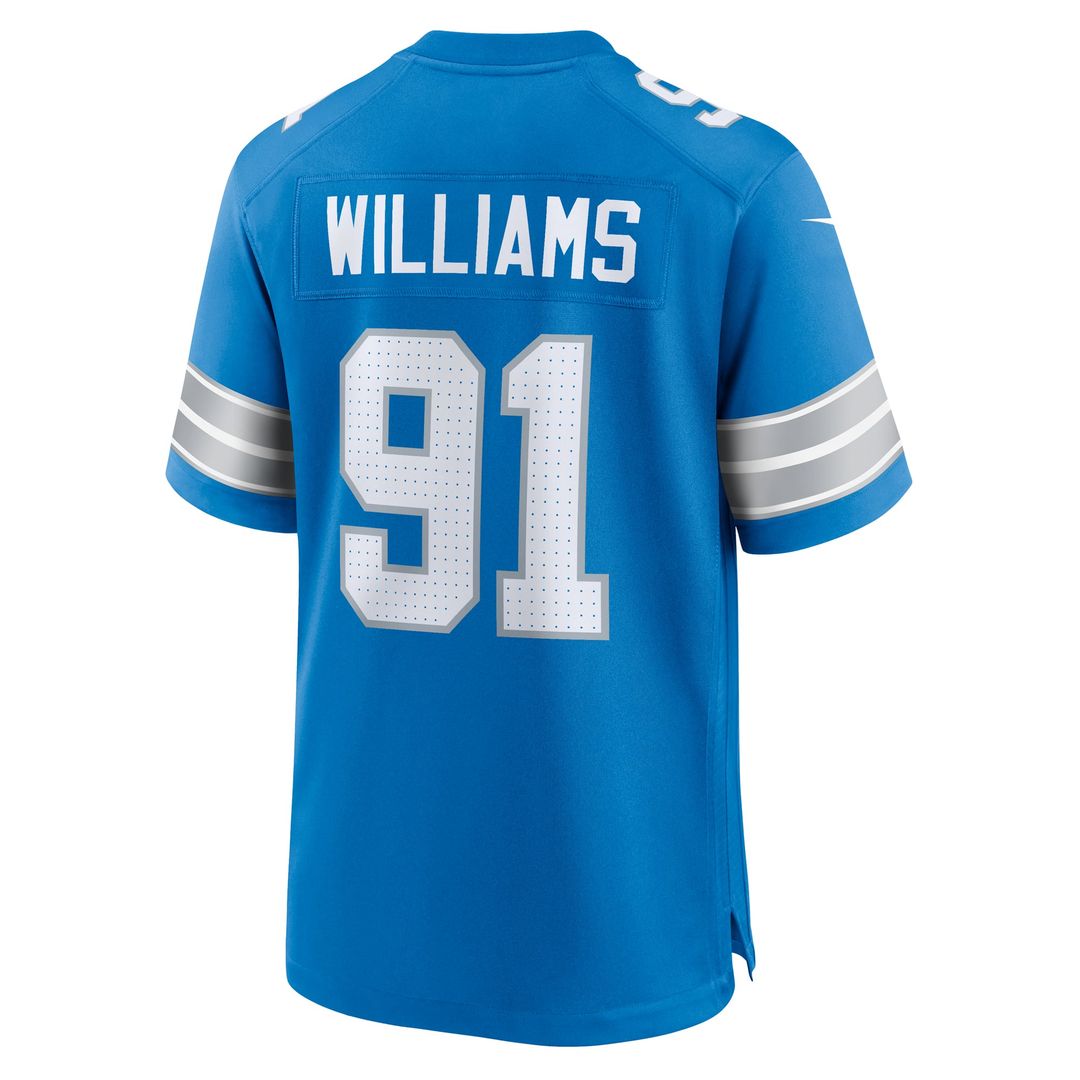 Men's Detroit Lions Tyleik Williams Blue Team