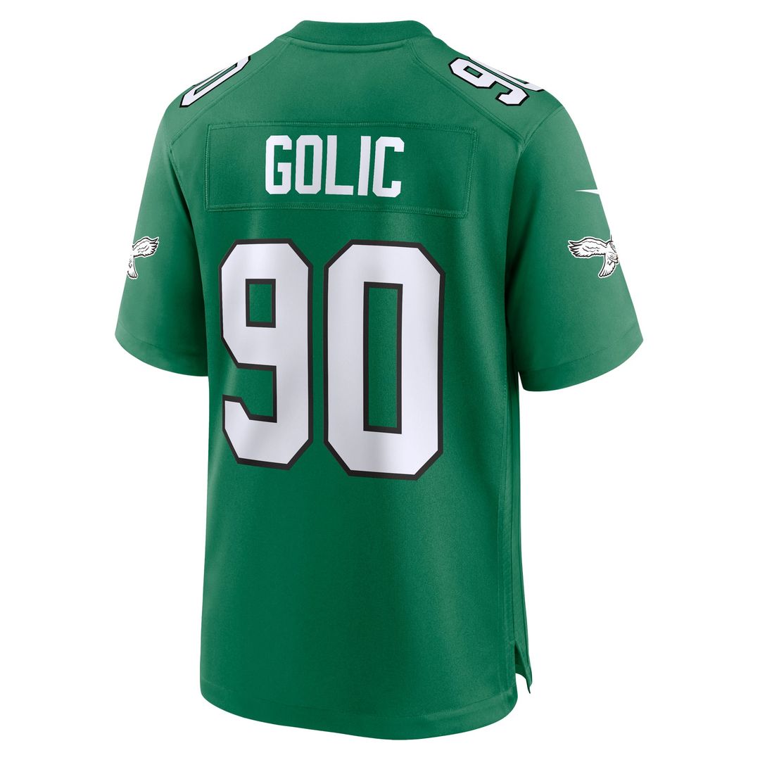 Men's Philadelphia Eagles Mike Golic Kelly Green Retired Player Alternate