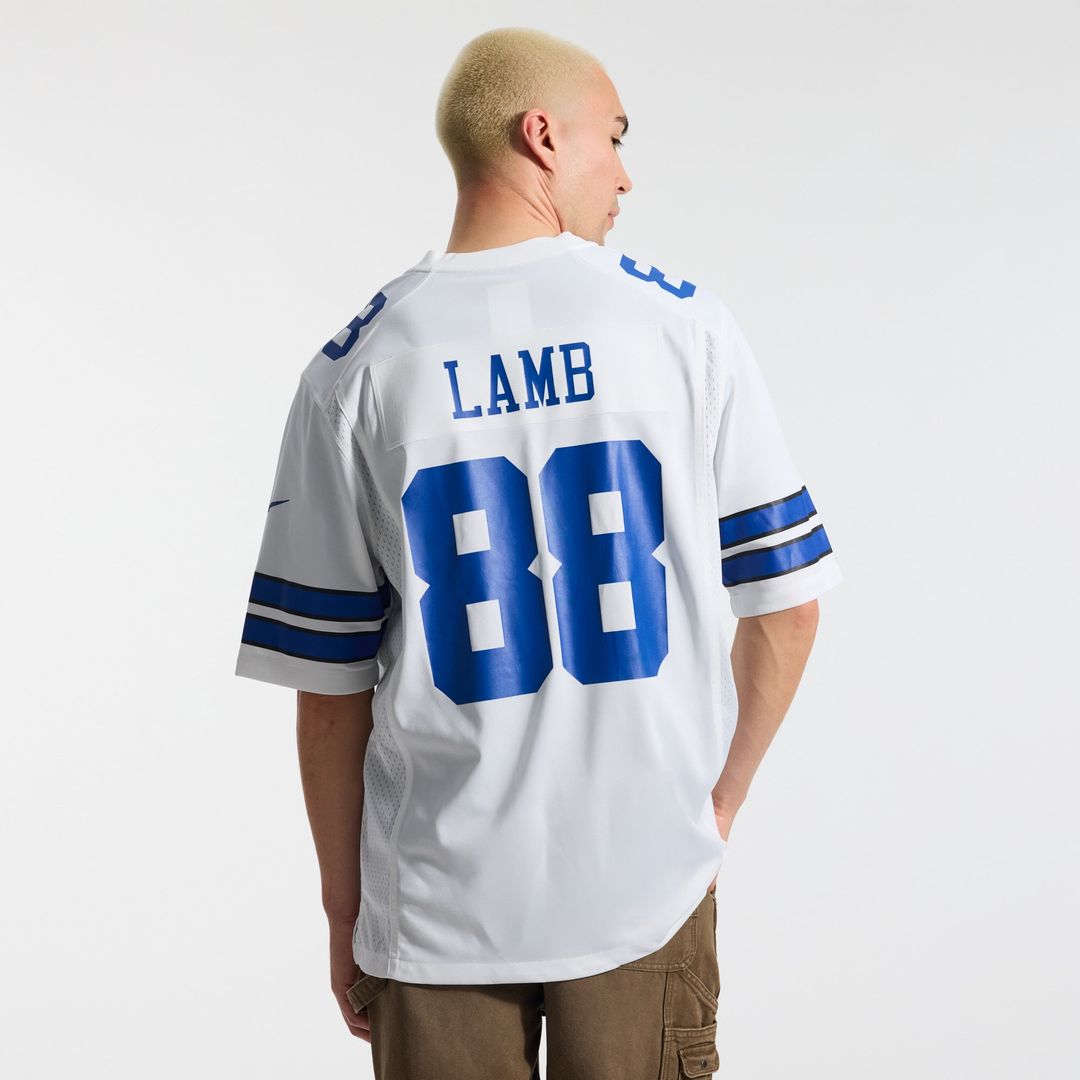 Men's Dallas Cowboys CeeDee Lamb White Game Team Jersey