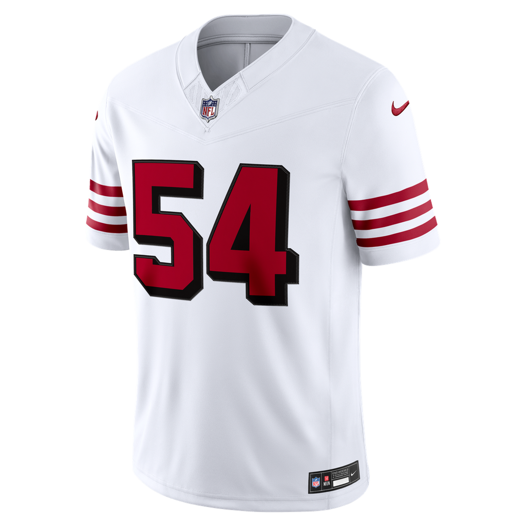 Men's San Francisco 49ers Fred Warner White Alternate Vapor F.U.S.E. Stitched