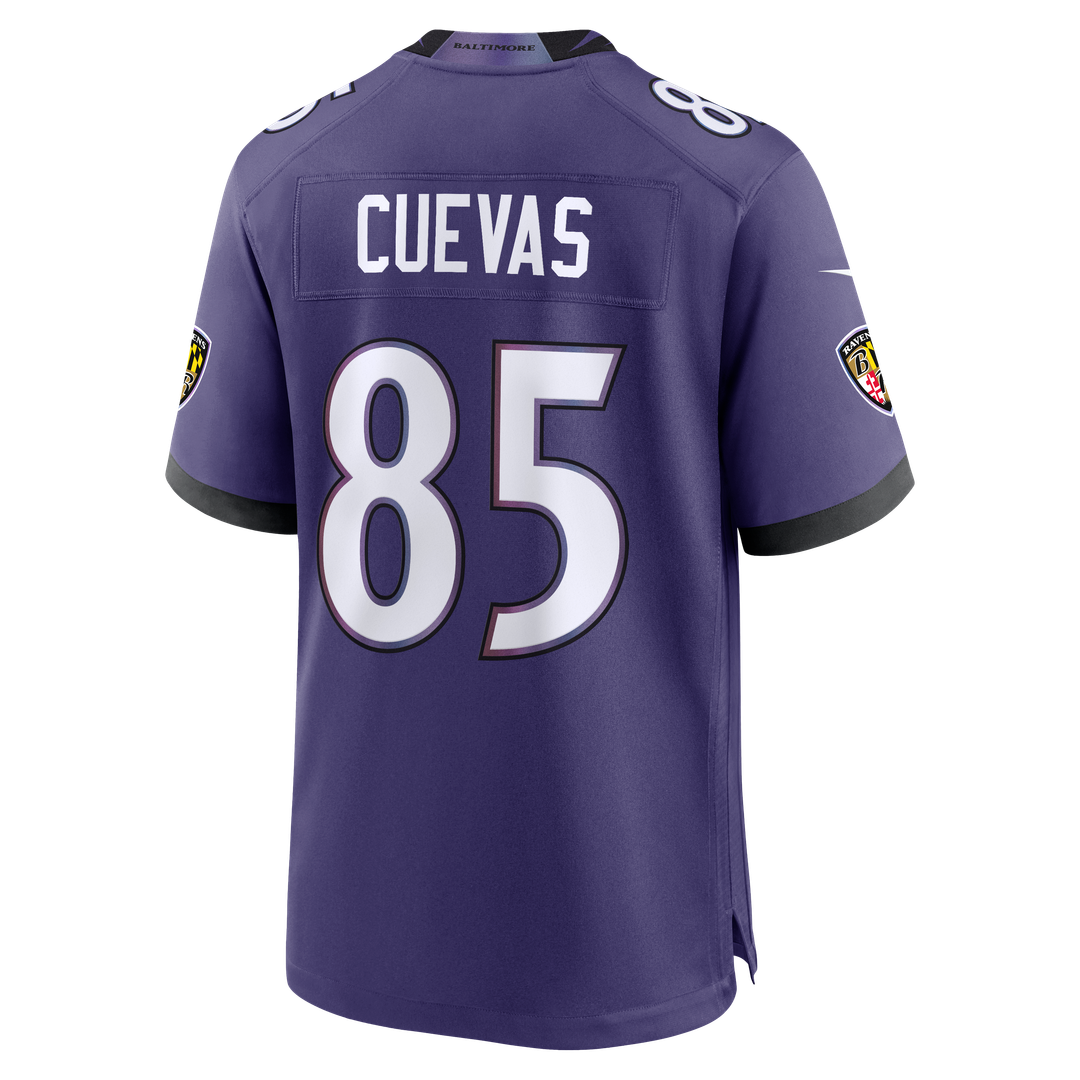 Men's Baltimore Ravens Josh Cuevas Purple Team