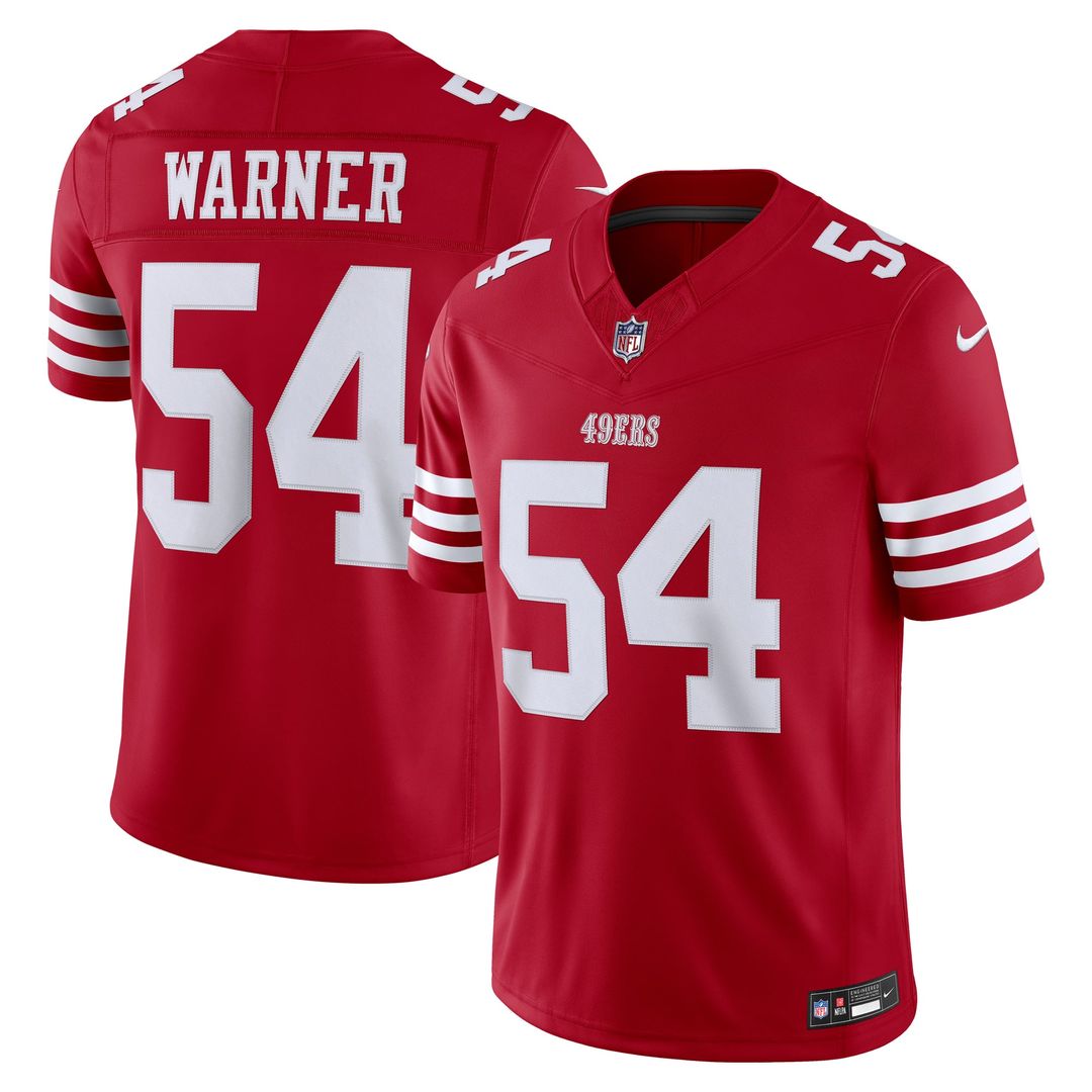 Men's San Francisco 49ers Fred Warner White Alternate Vapor F.U.S.E. Stitched