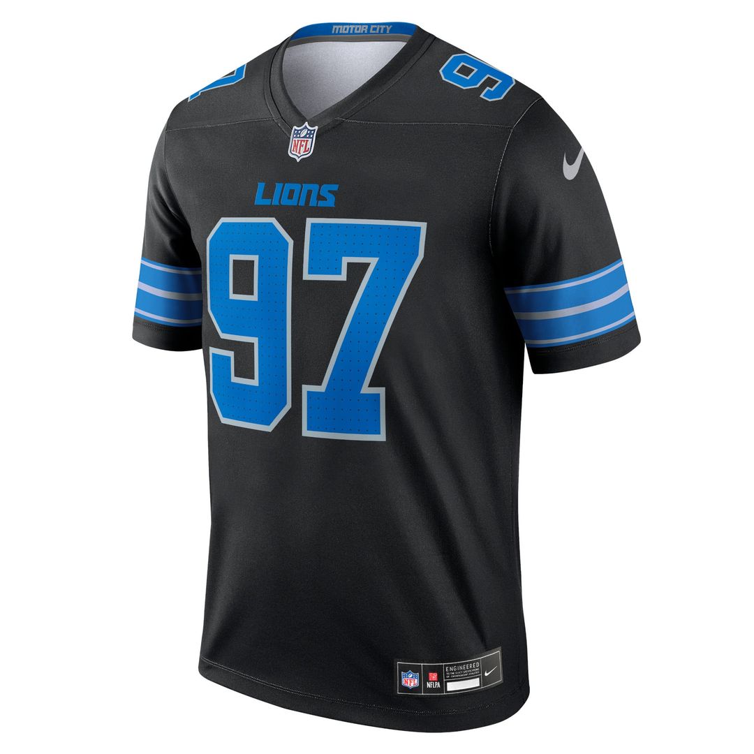 Men's Detroit Lions Aidan Hutchinson Black Legend Player Performance Top