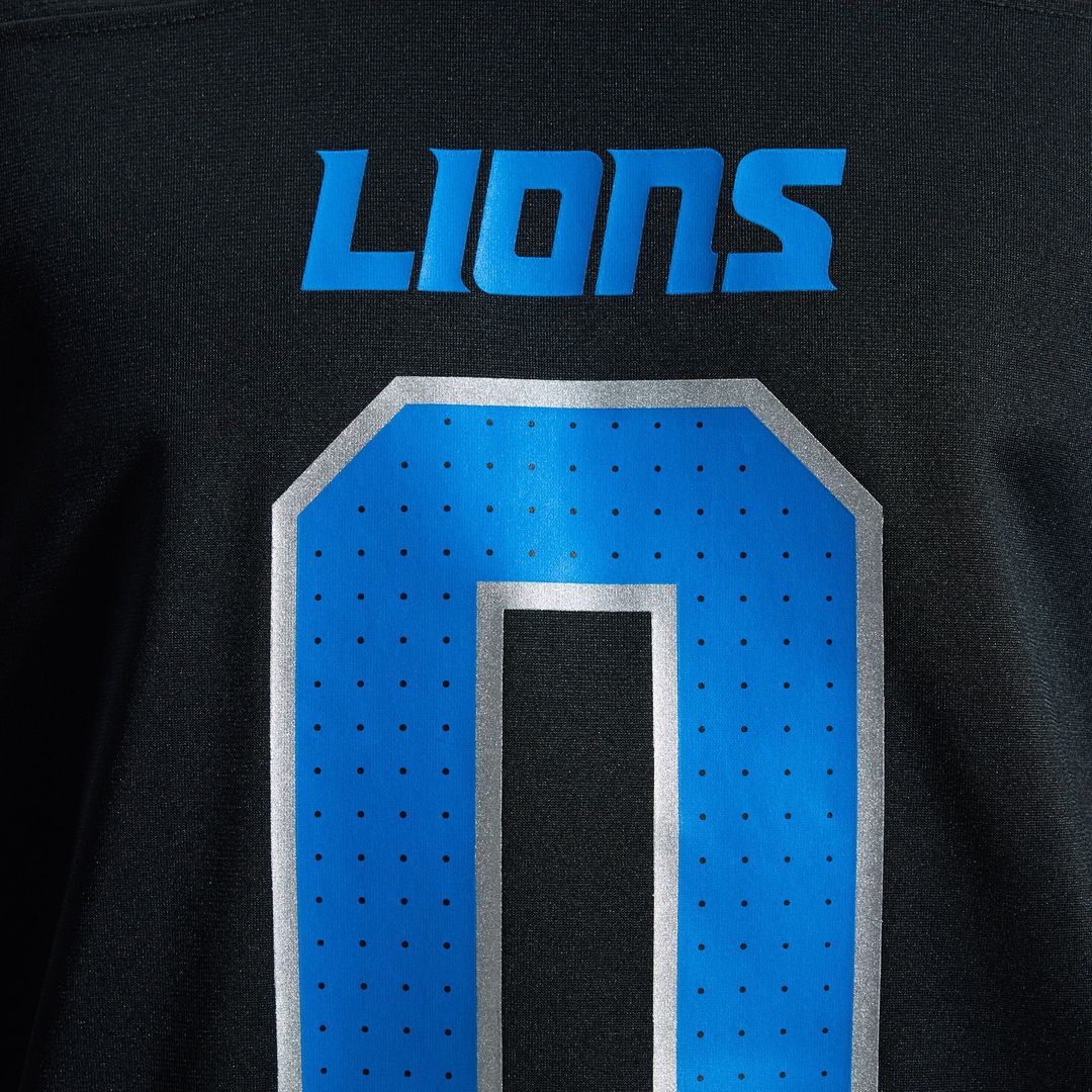 Men's Detroit Lions Jahmyr Gibbs Black 2nd Alternate Game Player Jersey