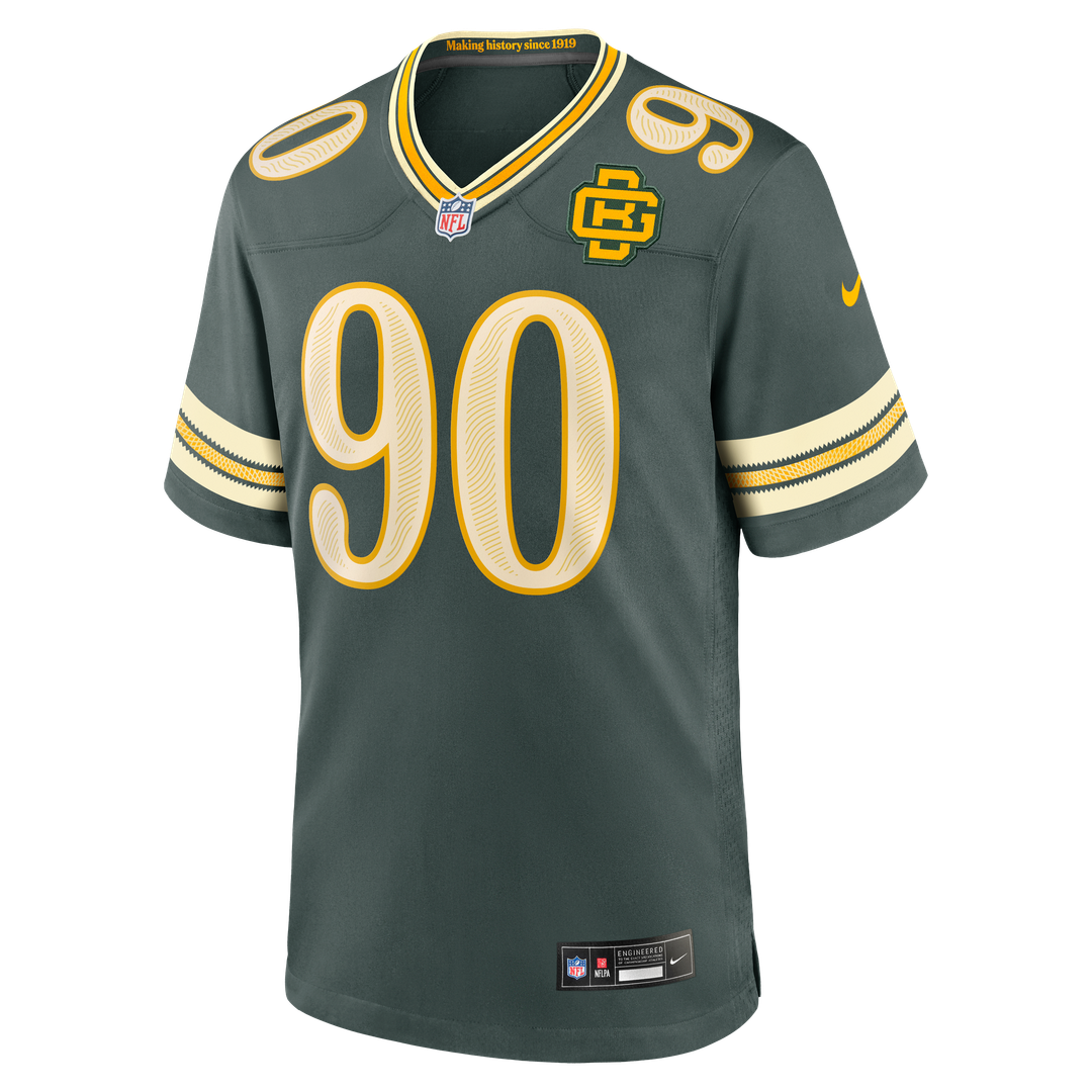 Men's Green Bay Packers Lukas Van Ness Green 2026 Rivalries Collection Jersey