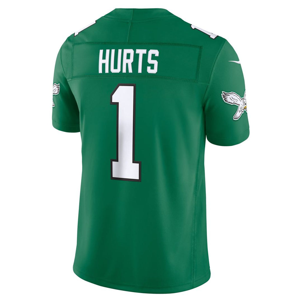 Men's Philadelphia Eagles Jalen Hurts Midnight Green Team Vapor F.U.S.E. Stitched
