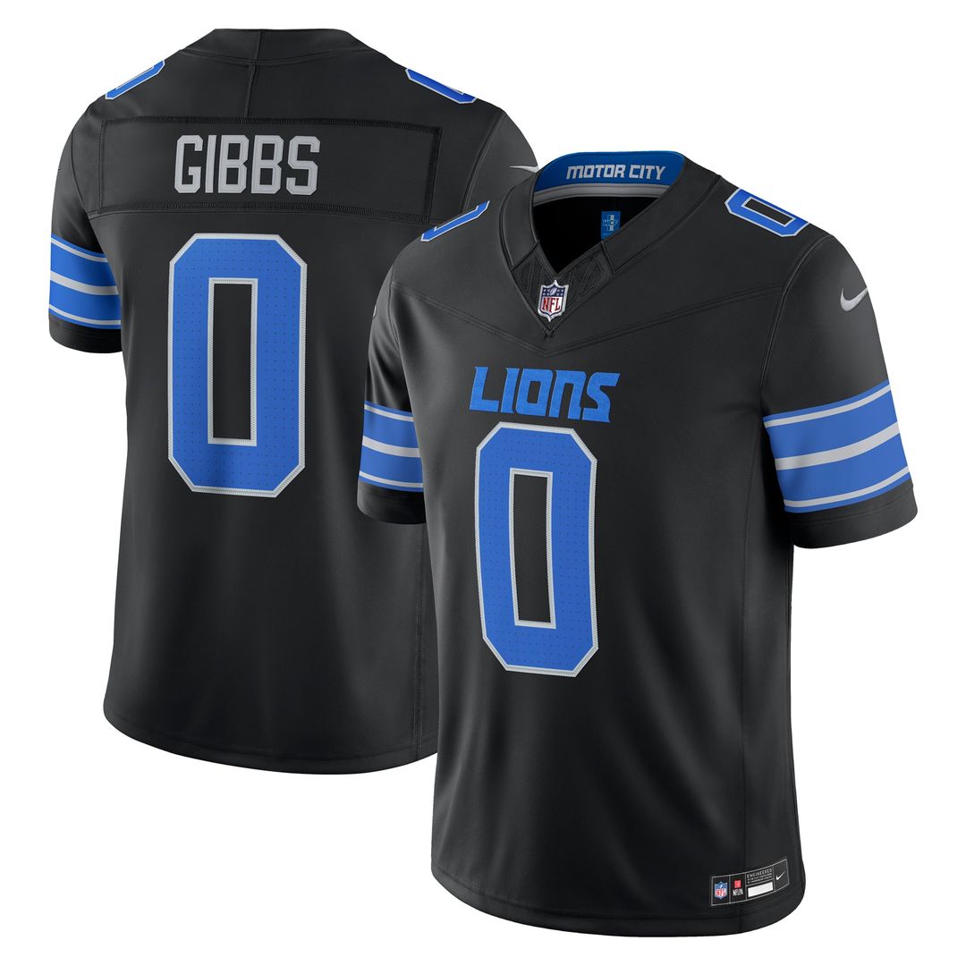 Men's Detroit Lions Jahmyr Gibbs White Vapor F.U.S.E. Stitched