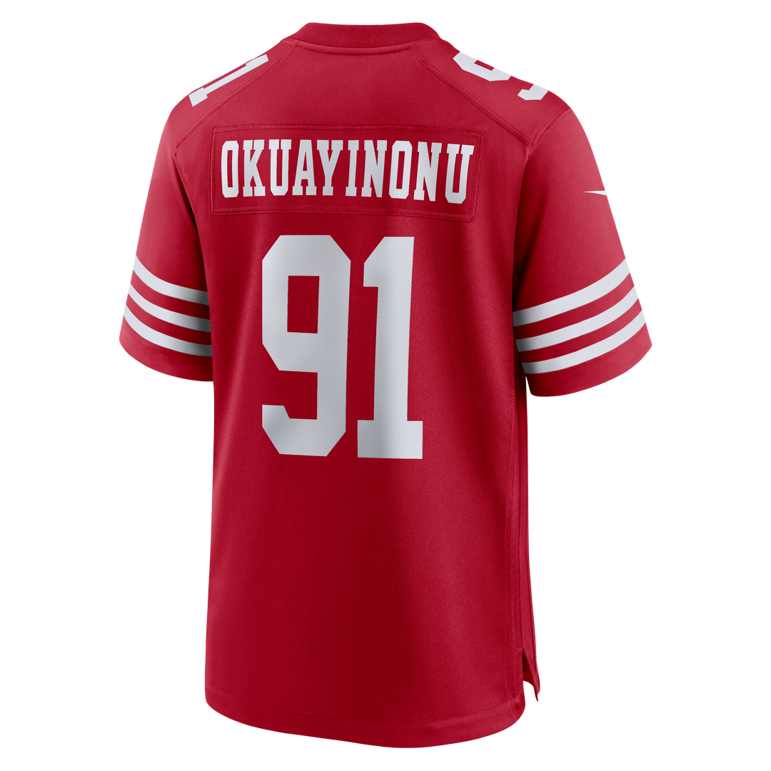 Men's San Francisco 49ers Sam Okuayinonu Scarlet Team