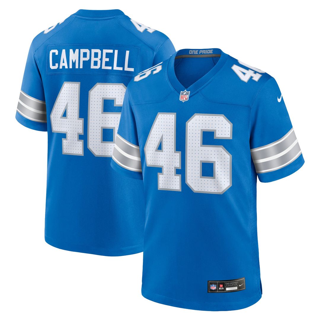 Men's Detroit Lions Jack Campbell Blue