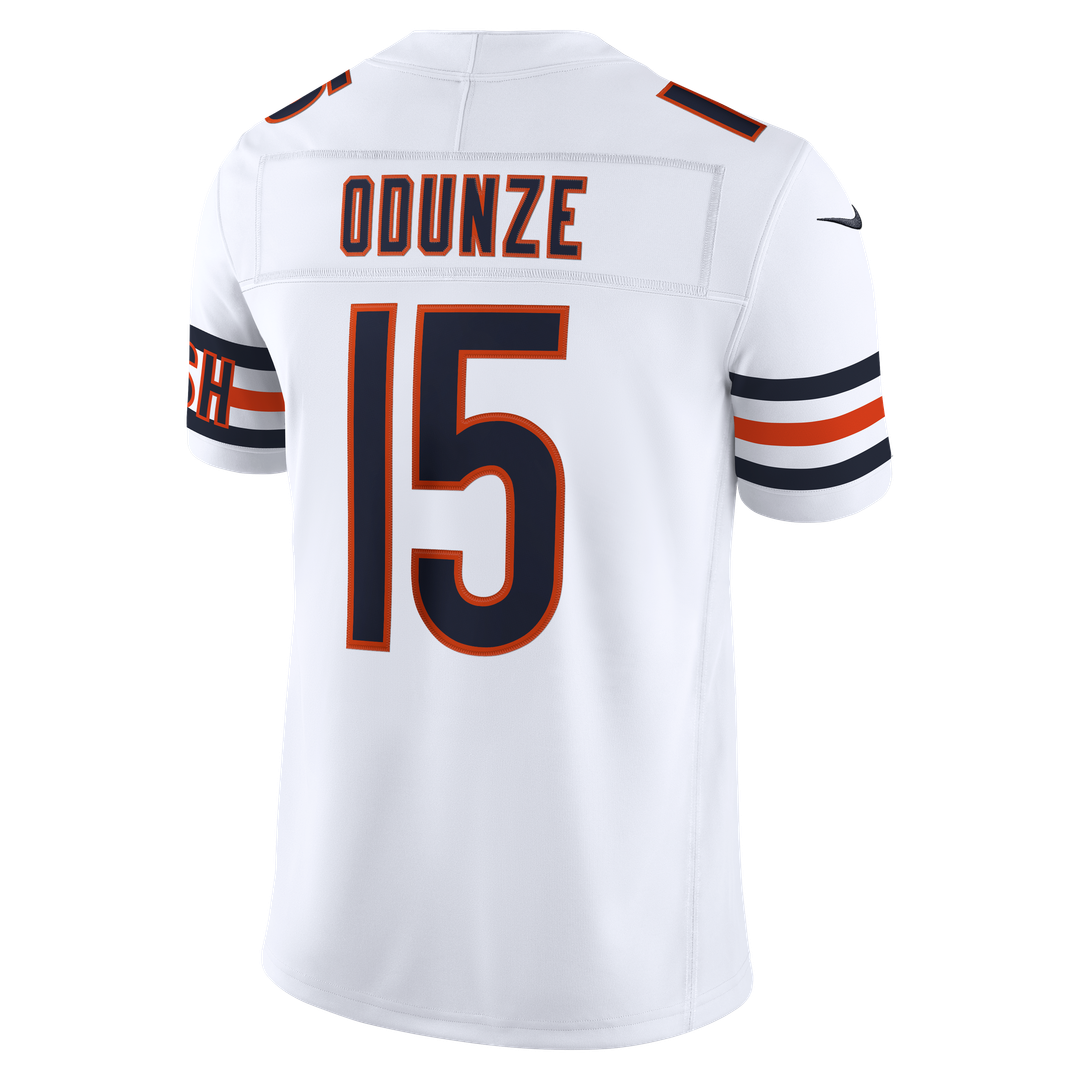 Men's Chicago Bears Rome Odunze White Vapor F.U.S.E. Stitched