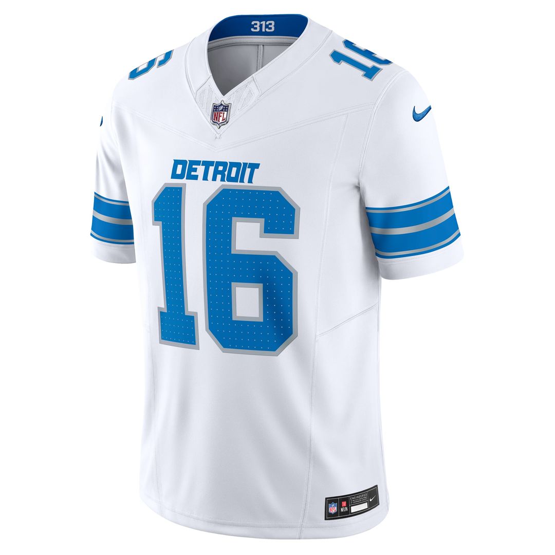 Men's Detroit Lions Jared Goff White Vapor F.U.S.E.