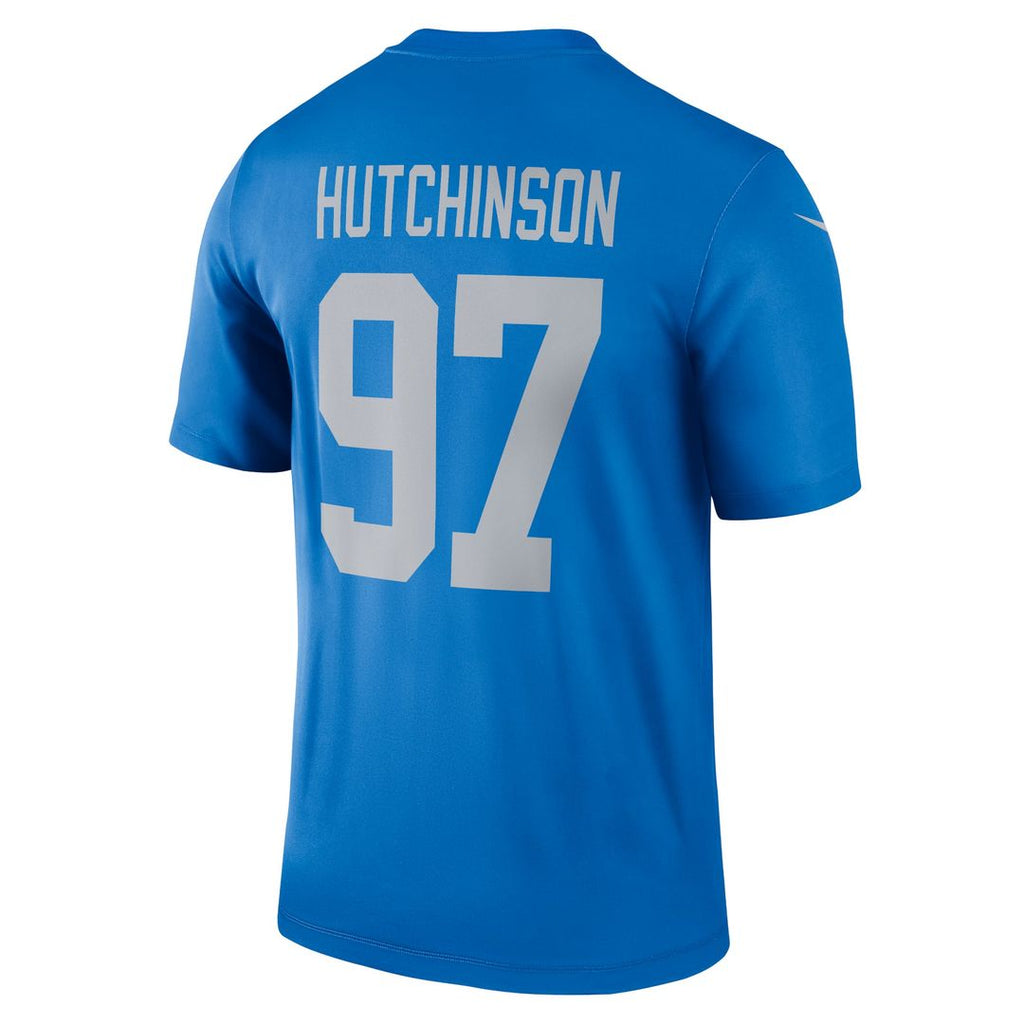 Men's Detroit Lions Aidan Hutchinson Blue Legend Player Performance Top