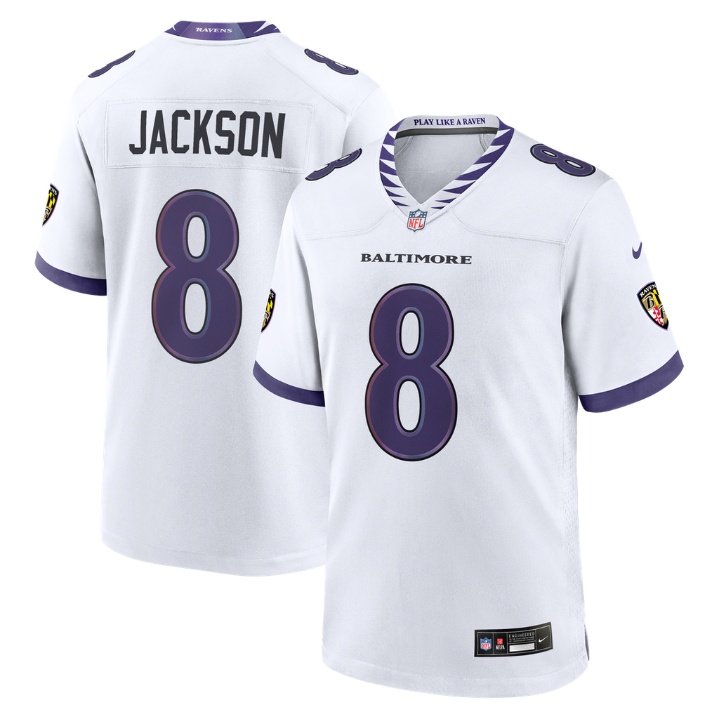Men's Baltimore Ravens Lamar Jackson White