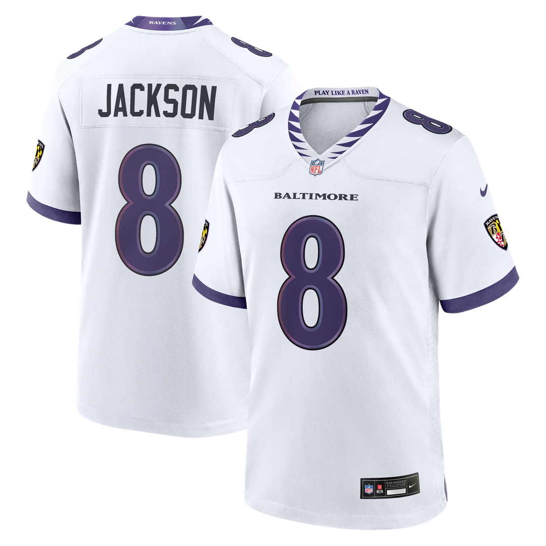 Men's Baltimore Ravens Lamar Jackson White