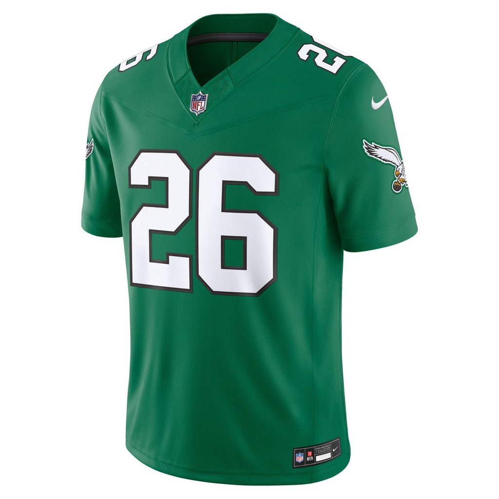 Men's Philadelphia Eagles Saquon Barkley Kelly Green Alternate Vapor F.U.S.E. Stitched