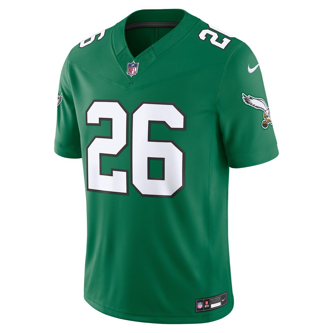 Men's Philadelphia Eagles Saquon Barkley Kelly Green Alternate Vapor F.U.S.E. Stitched