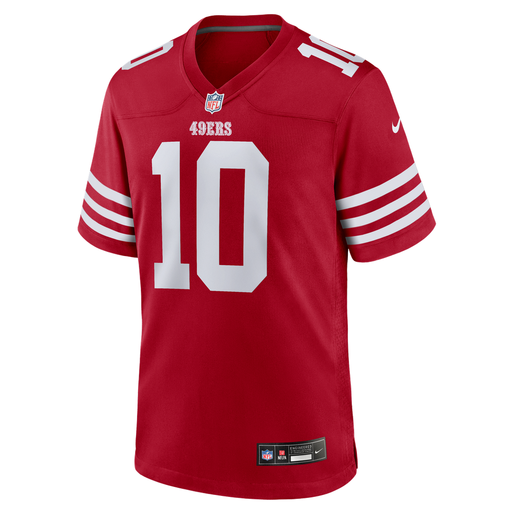 Men's San Francisco 49ers Mac Jones Scarlet Team