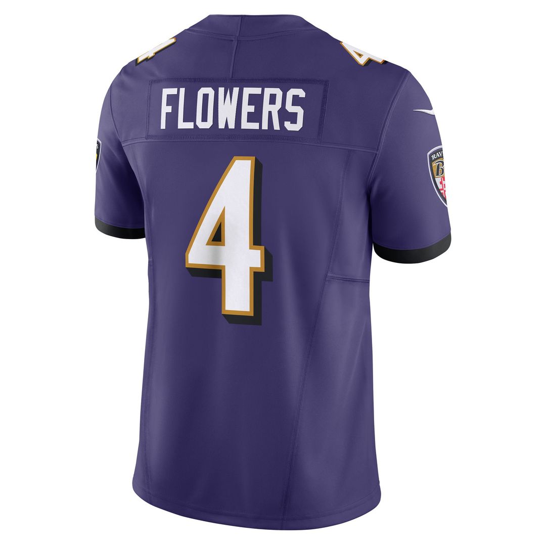 Men's Baltimore Ravens Zay Flowers Purple Vapor F.U.S.E.